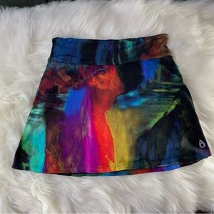 Dona Jo Shakira Skirt / Skort ( PIED) 13.5" Running Skirt w/comp Shorts sz 1